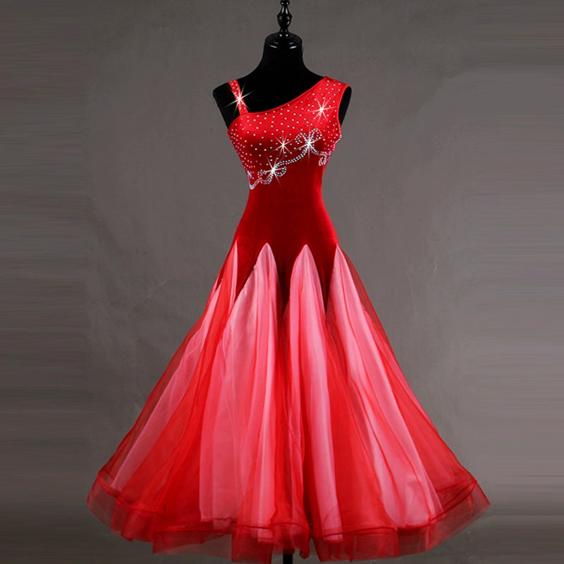 Ballroom Dance Dresses National Standard Skirt High-end Modern Competition Skirt Ballroom Dance Performance Costume Waltz Costume - Moderndancedress.com