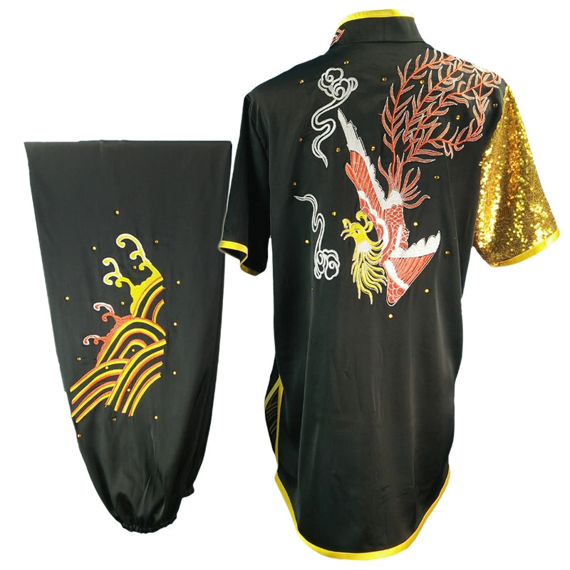 Chinese Martial Arts Clothes Kungfu Clothe Changquan Nanquan Wushu Competition Performs Colorful Clothes, Adult Men and Children Embroidery Dragon