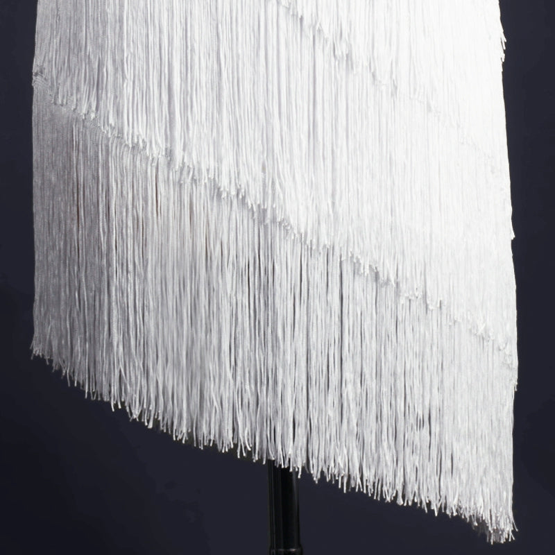 Tassel Latin Dance Skirt Adult Female Latin Dance Performance Costumes Latin Dress Dress Suit - Moderndancedress.com