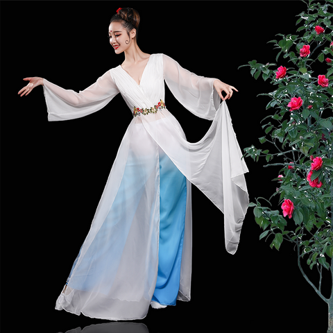 Chinese Folk Dance Costume Modern Dance Costume Female Adult Chorus Costume Chinese Wind Dance Skirt Classical Dance - 