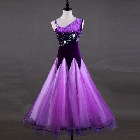 Ballroom Dance Dresses National Standard Skirt High-end Modern Competition Skirt Ballroom Dance Performance Costume Waltz Costume - Moderndancedress.com
