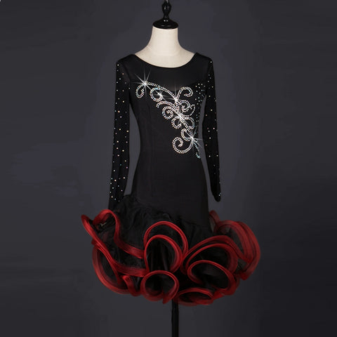 Latin Dance Dresses Latin dance competitions Sexy back Latin dance costumes - Moderndancedress.com