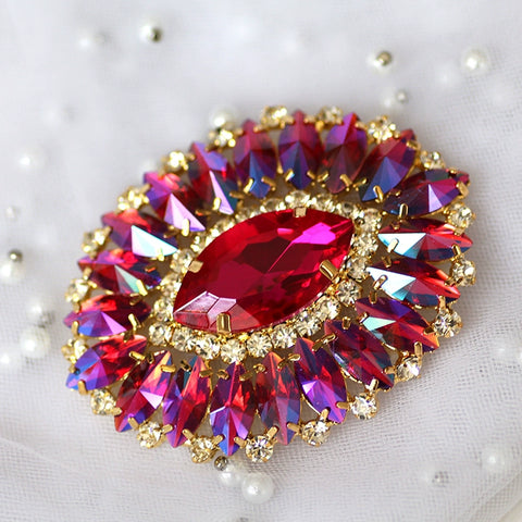 DIY Rhinestones for Dance headdress party dress performance clothes hand-sewn corsage for neckline chest shoe bag jewelry accessories - Moderndancedress.com