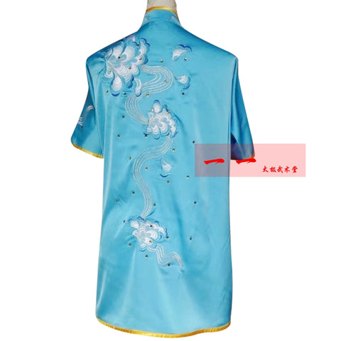 Martial Arts Clothes  Kungfu clothes Short-sleeved Wushu Costume Wushu Performance Clothes for Men and Women Long Boxing Practice Gongfu Embroidery Competition Costume for Taekwondo