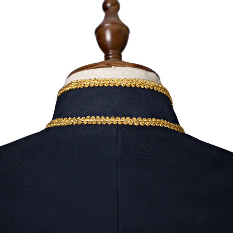 Men's Court Suit Men's Suit Studios Clothing Opera Court Dress Black Phnom Penh Embroidered Suit - Moderndancedress.com