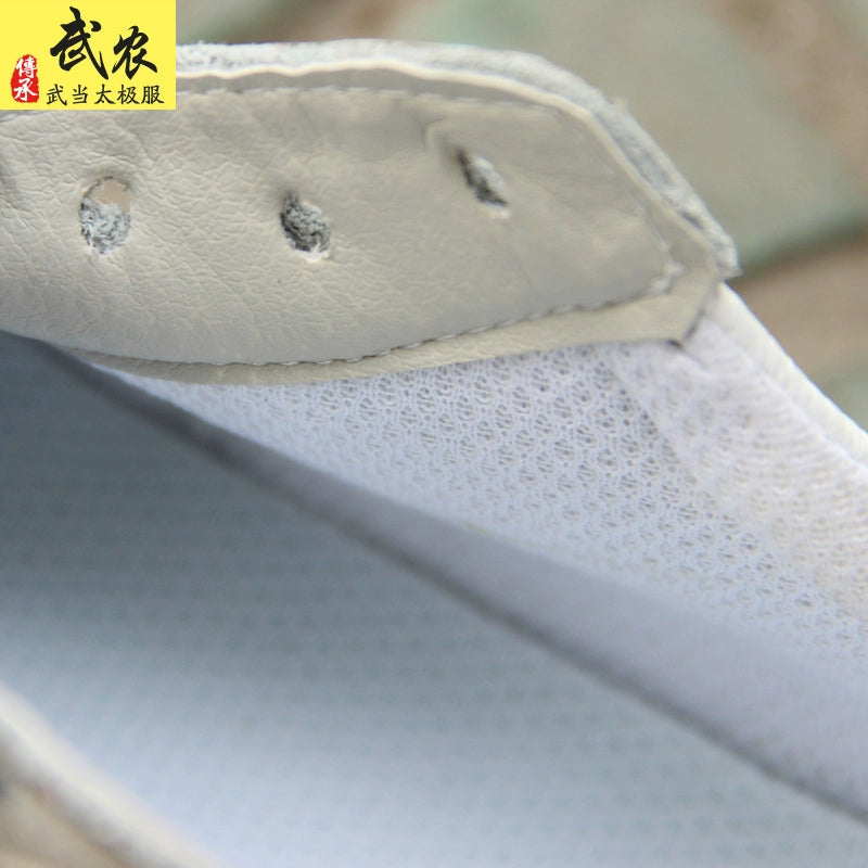 Tai Chi shoes, soft cowhide, beef tendon bottom, breathable soft bottom Taijiquan shoes, training shoes, men's and women's martial arts shoes. - Moderndancedress.com