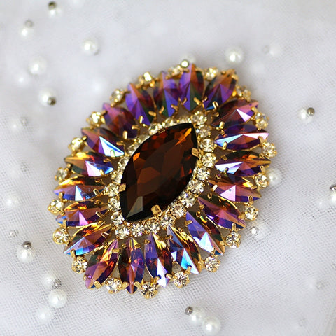DIY Rhinestones for Dance headdress party dress performance clothes hand-sewn corsage for neckline chest shoe bag jewelry accessories - Moderndancedress.com