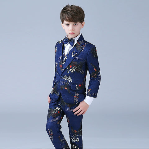 Boy Jazz Dance Costumes suit Children's flower girl dress Korean baby suit Wedding model catwalk suit