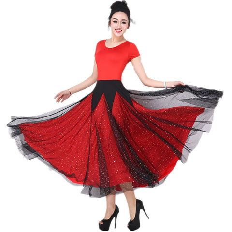 Women's Ballroom Dance Dresses Customizable modern dress competition dress pendant dress Waltz national standard - Moderndancedress.com
