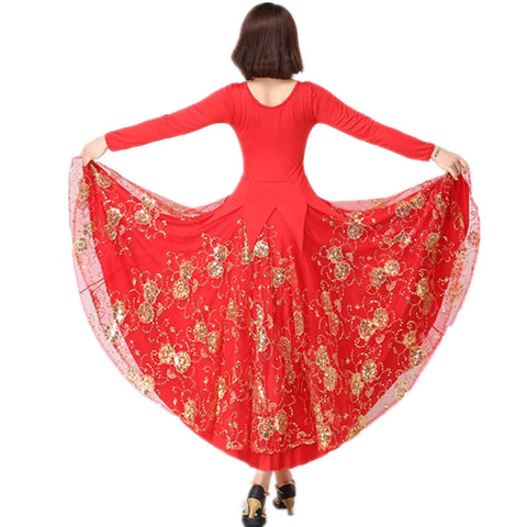 Women's Ballroom Dance Dresses Modern Dress, National Standard Dance Waltz Show Dress, Big Dress, Long Skirt and Clothes - Moderndancedress.com