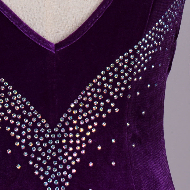 Ballroom Dance Dresses velvet modern dress national standard dance dress long sleeve social dance tango show dress - Moderndancedress.com