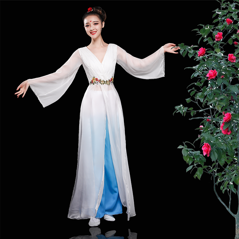 Chinese Folk Dance Costume Modern Dance Costume Female Adult Chorus Costume Chinese Wind Dance Skirt Classical Dance - 