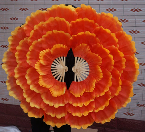 Opening Dance Peony Flower Fan Big Petal Dance Fan Square Dance Group Gymnastics Activities Projects Stage Performing Fan - 