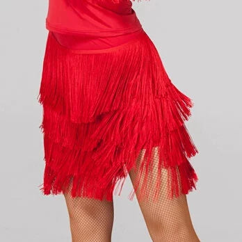 Professional Latin dance skirt, women's adult sexy dress, half dress, tassel clothing - Moderndancedress.com