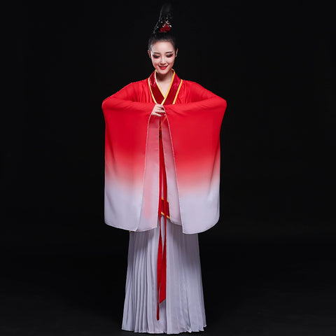 Chinese Folk Dance Costumes Classical Dance Costume Female Chinese Fengshui Sleeve Modern Dance Costume Ancient Chinese Dress Adult - 