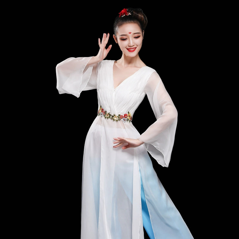 Chinese Folk Dance Costume Modern Dance Costume Female Adult Chorus Costume Chinese Wind Dance Skirt Classical Dance - 