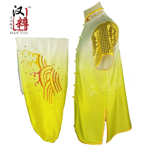 Wushu Nanquan Changquan Gongfu Costume Embroidery Phoenix Gradual Diamond Segments Performing Men and Women's Clothing - Moderndancedress.com