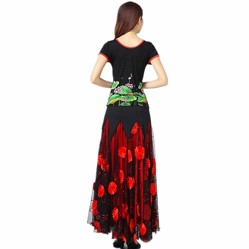 Women's Ballroom Dance Dresses Modern skirt dress, performance dress, competition dress, national standard dress and skirt suit - Moderndancedress.com