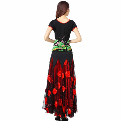 Women's Ballroom Dance Dresses Modern skirt dress, performance dress, competition dress, national standard dress and skirt suit - Moderndancedress.com