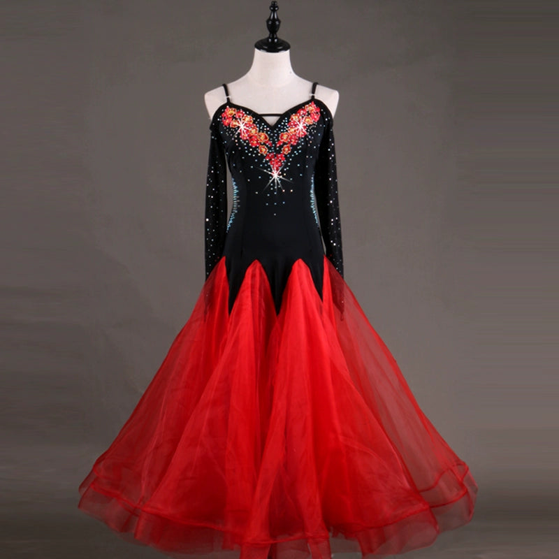 Ballroom Dance Dresses Waltz Show Dresses for Modern Dance Competition Dresses for National Standard Dance Dresses - Moderndancedress.com