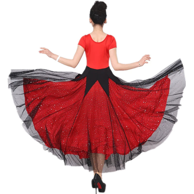 Women's Ballroom Dance Dresses Customizable modern dress competition dress pendant dress Waltz national standard - Moderndancedress.com