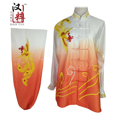Tai chi Wushu Competition Performing Colorful Clothing for Adults and Children Tailor-made Embroidery Phoenix Gradual Overcolor