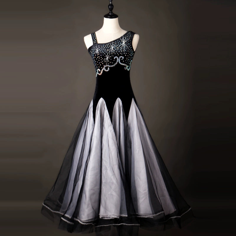 Ballroom Dance Dresses National Standard Skirt High-end Modern Competition Skirt Ballroom Dance Performance Costume Waltz Costume - Moderndancedress.com