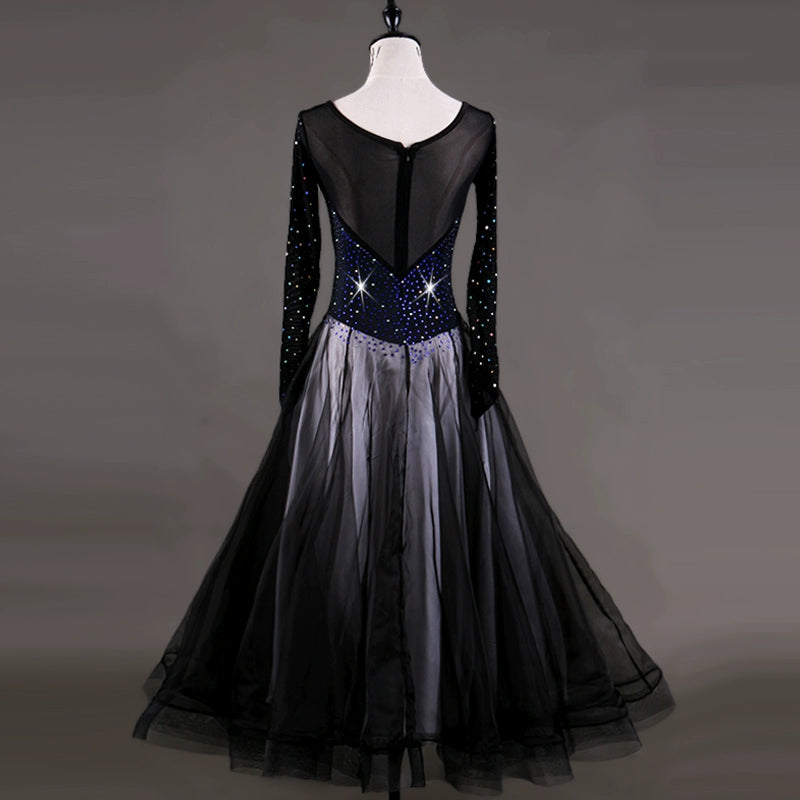 Ballroom Dance Dresses Modern Dance Costume Competition Skirt Waltz Friendship Dance Dress Dressed with National Standard Dance Dresses - Moderndancedress.com