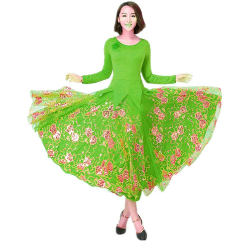 Women's Ballroom Dance Dresses Modern Dress, National Standard Dance Waltz Show Dress, Big Dress, Long Skirt and Clothes - Moderndancedress.com