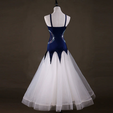 Ballroom Dance Dresses National Standard Dance Costume High-end Flash Drill Modern Dance Competition Dress Waist Thread Skirt - Moderndancedress.com