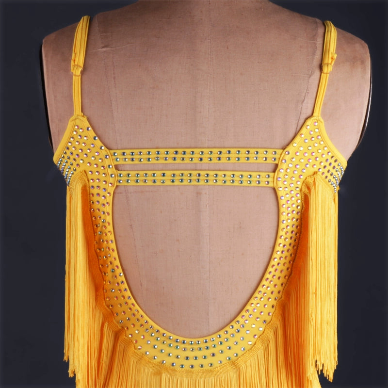 Latin Dance Costume Adult Latin Dance Competition Dress with Latin Dance Skirt - Moderndancedress.com