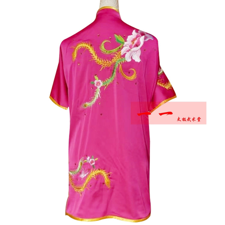Martial Arts  Kungfu clothes Short-sleeved Wushu  Embroidery Long Boxing Competition Clothes Men Women Morning Training Clothes Taekwondo - Moderndancedress.com