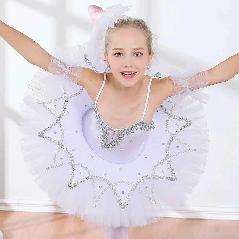 Children's tutu Swan show skirt girls TUTU skirt princess dress performance exercise clothes - Moderndancedress.com