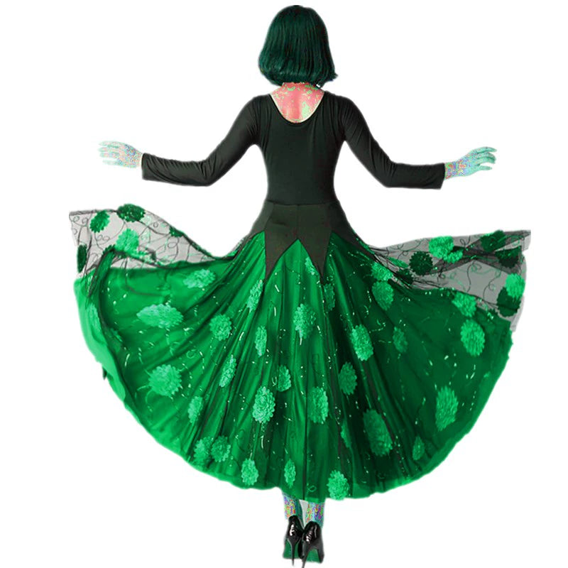 Women's Ballroom Dance Dresses Tango Waltz, National Standard for Dresses in Modern Skirt Competition - Moderndancedress.com