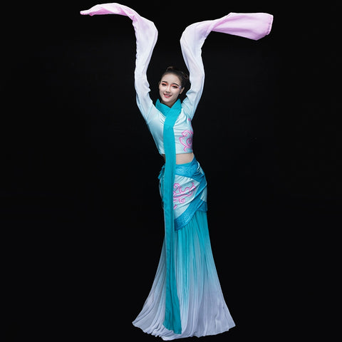 Chinese Folk Dance Costumes Caiwei Dance Costume Watersleeve Classical Dance Costume Chinese Wind Fairy Han Suit Adults - 
