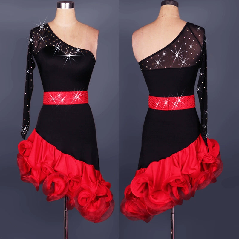 Adult Latin Dance Costume Latin Dance Costume Latin Skirt Competition Costume Latin Dance Costume - Moderndancedress.com