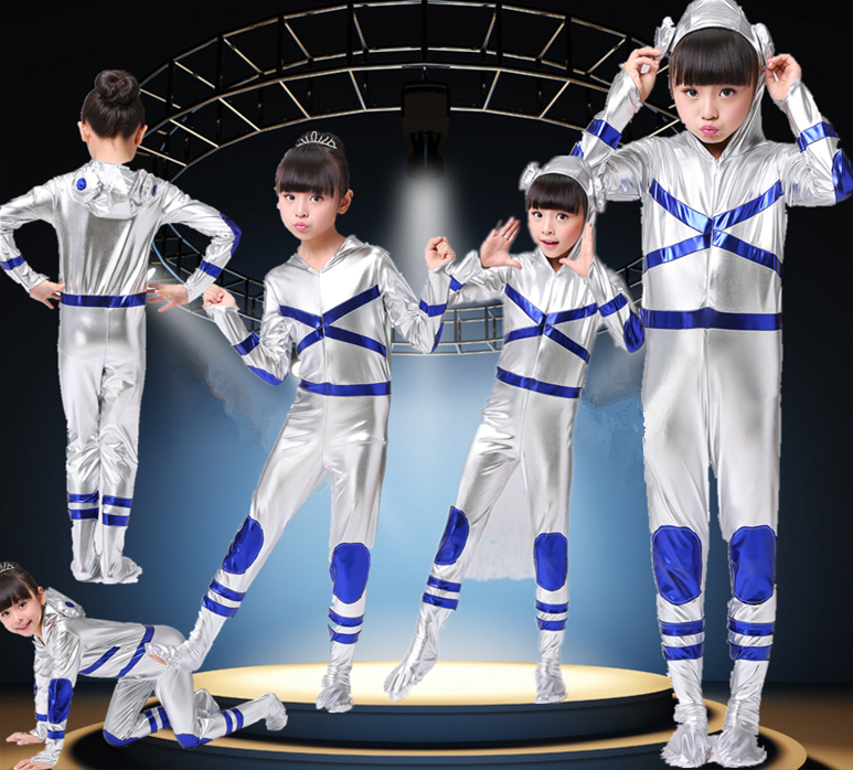 Children sAnimation Drama Robot Stage Cartoon Show Clothes Children&amp;apos;s Astronaut Space Suit Modern Dance Show Clothes