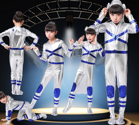 Children sAnimation Drama Robot Stage Cartoon Show Clothes Children&amp;apos;s Astronaut Space Suit Modern Dance Show Clothes - Moderndancedress.com