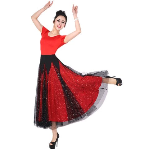 Women's Ballroom Dance Dresses Customizable modern dress competition dress pendant dress Waltz national standard - Moderndancedress.com