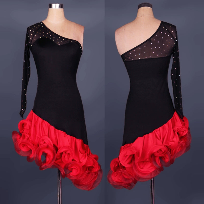 Adult Latin Dance Costume Latin Dance Costume Latin Skirt Competition Costume Latin Dance Costume - Moderndancedress.com
