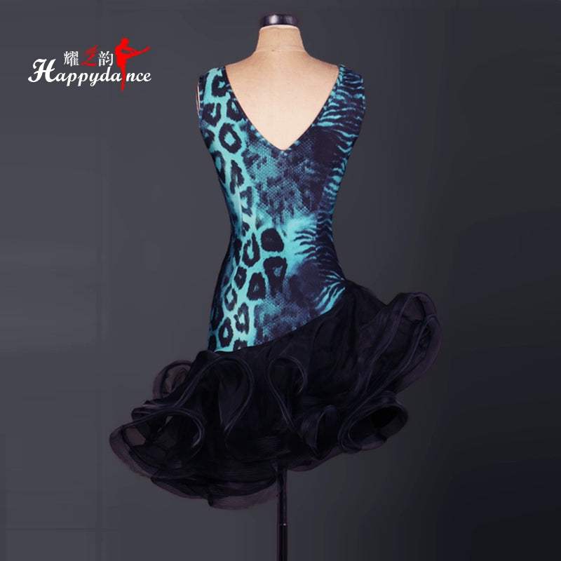 Sleeveless Latin Dance Performance Dress Latin Dance Dresses for Adult Women - Moderndancedress.com