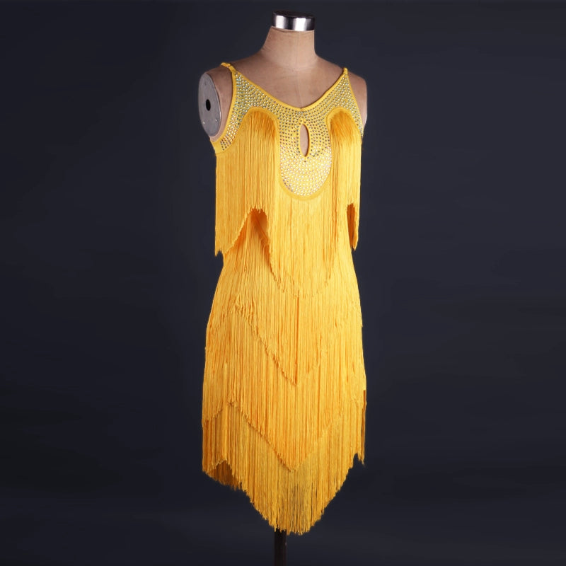 Latin Dance Costume Adult Latin Dance Competition Dress with Latin Dance Skirt - Moderndancedress.com