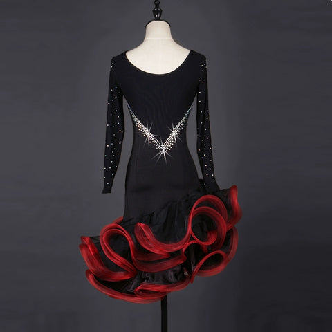 Latin Dance Dresses Latin dance competitions Sexy back Latin dance costumes - Moderndancedress.com