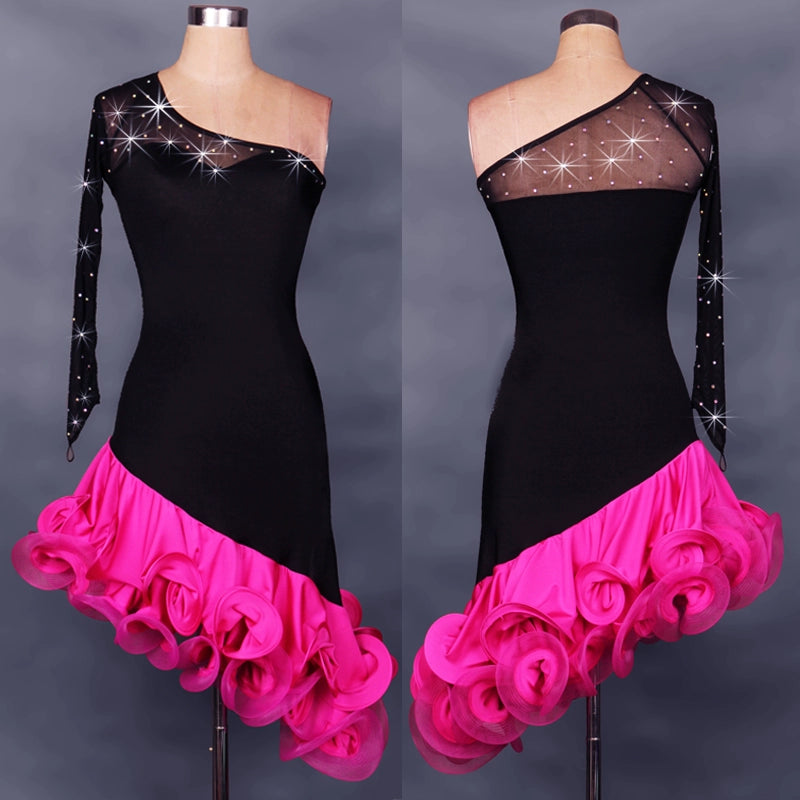 Adult Latin Dance Costume Latin Dance Costume Latin Skirt Competition Costume Latin Dance Costume - Moderndancedress.com