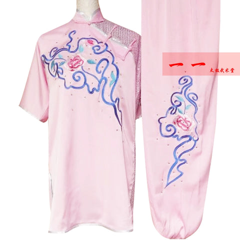 Martial Arts Clothes Kungfu clothes Wushu performance embroidery short sleeve long boxing competition costume men women practicing gown morning sword Taekwondo