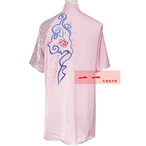 Martial Arts Clothes  Kungfu clothes Wushu costume performance costume embroidery short sleeve long boxing competition costume men and women practicing gown morning Dress Dance sword and Taekwondo
