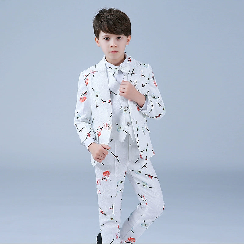 Boy Jazz Dance Costumes suit Children's flower girl dress Korean baby suit Wedding model catwalk suit - 