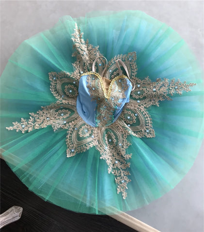 Girls Ballet Dance Dresses Swan Lake Ballet Skirt Children Sleeping Beauty Suspended Ballet Little Swan Tutu Pompon Skirt Professional Performance Dress - Moderndancedress.com