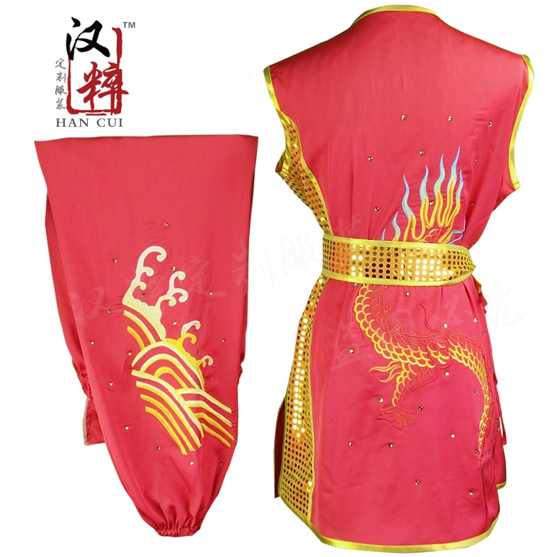 Chinese Martial Arts Clothes Kungfu Clothe Wushu competition Nanquan color clothing embroidery dragon sequin