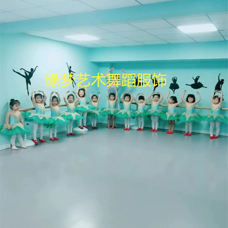 Girls Ballet Dance Dresses Swan Lake Ballet Skirt Children Sleeping Beauty Suspended Ballet Little Swan Tutu Pompon Skirt Professional Performance Dress - Moderndancedress.com